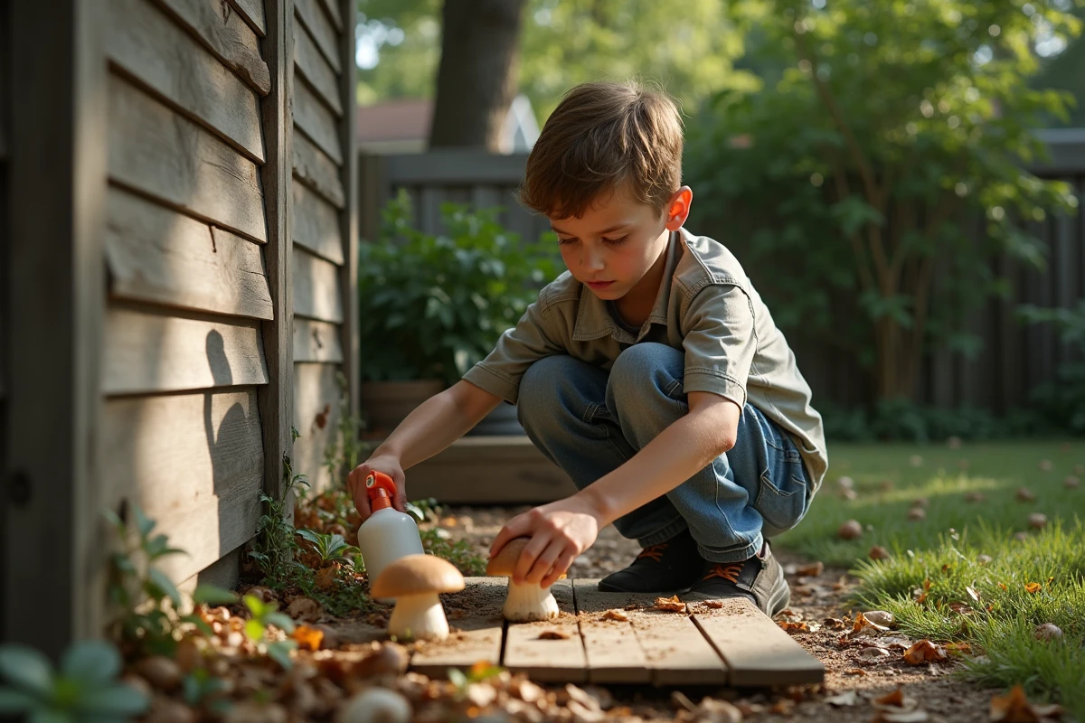 Adolescent utilisant un spray à l